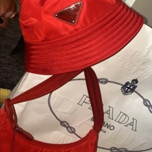 Prada Nylon Bucket Hat & Re-Edition Bag